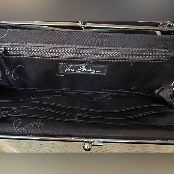 Vera Bradley Double Kiss Lock Clutch Wallet Puccini Retired Pattern Floral - Picture 6 of 10